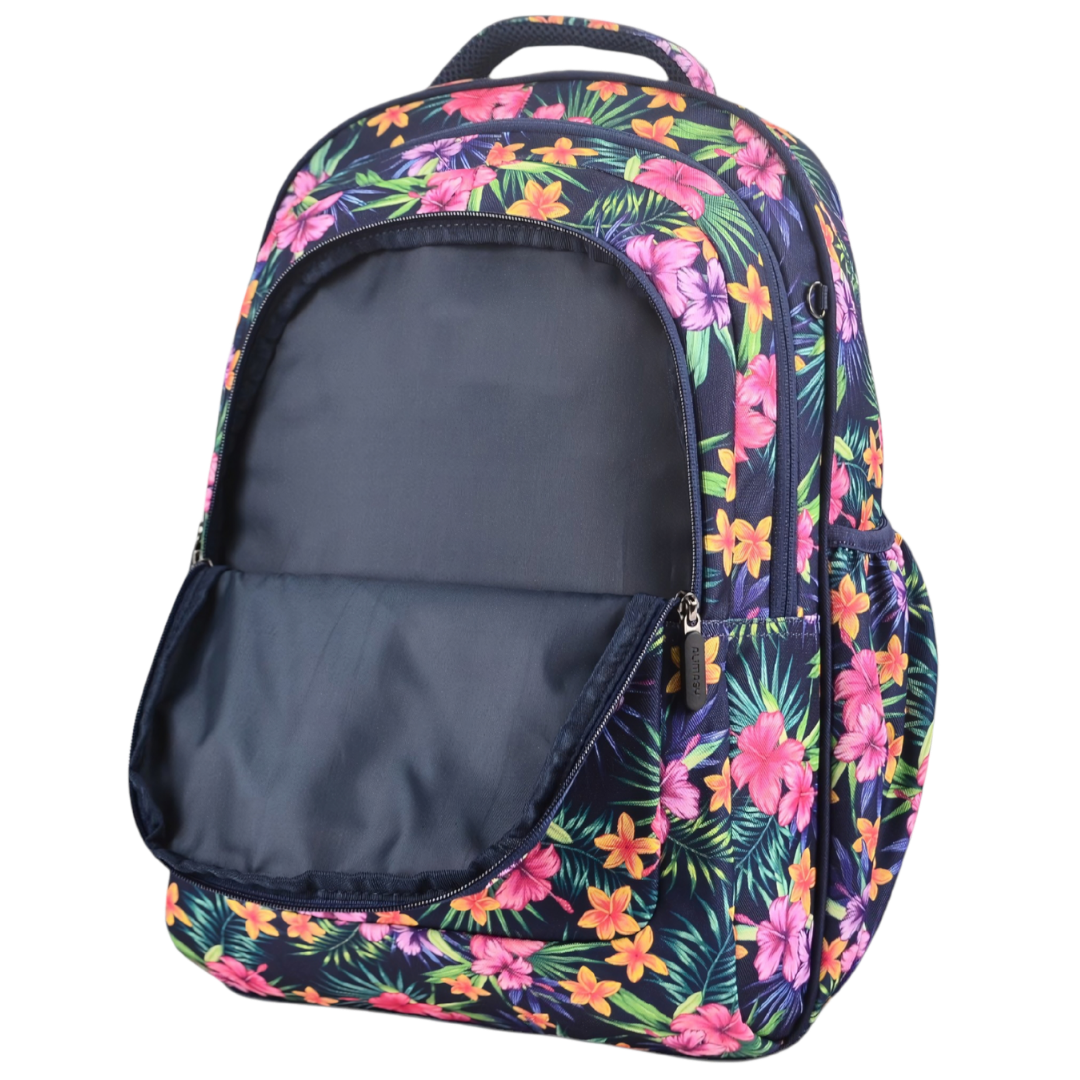 Large Backpack 900D Tropical Flowers &amp; Palms
