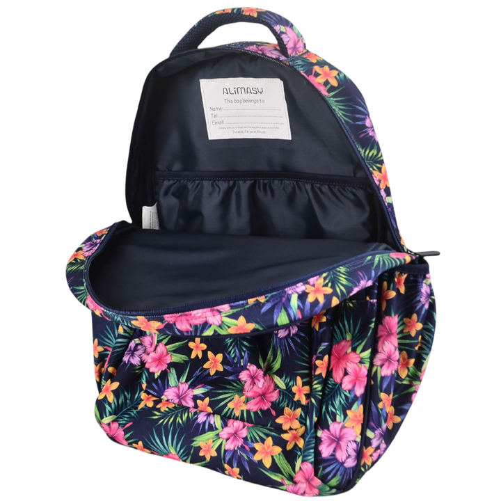 Large Backpack 900D Tropical Flowers &amp; Palms