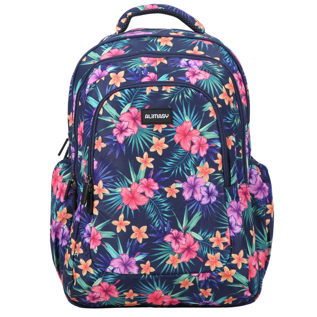 Tropical Flowers & Palms Large Backpack