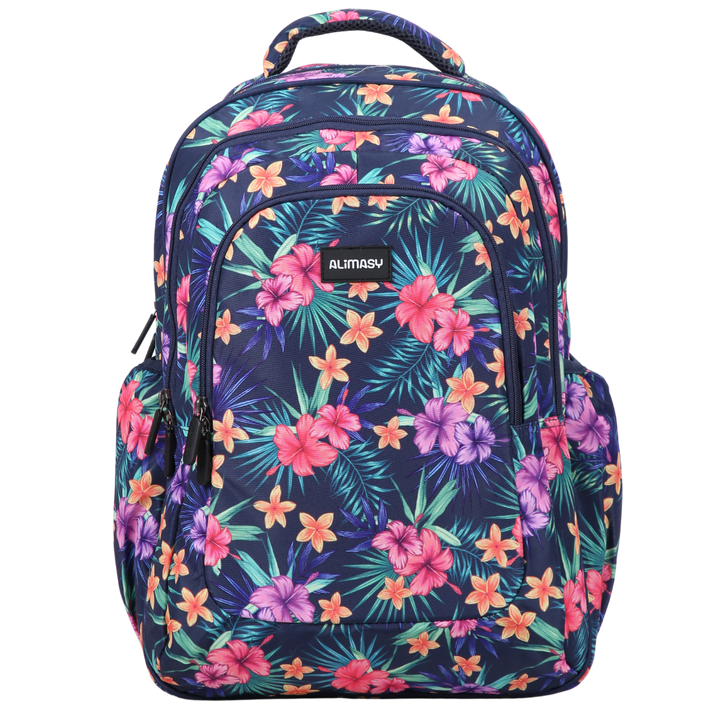 Tropical Flowers & Palms Large Backpack