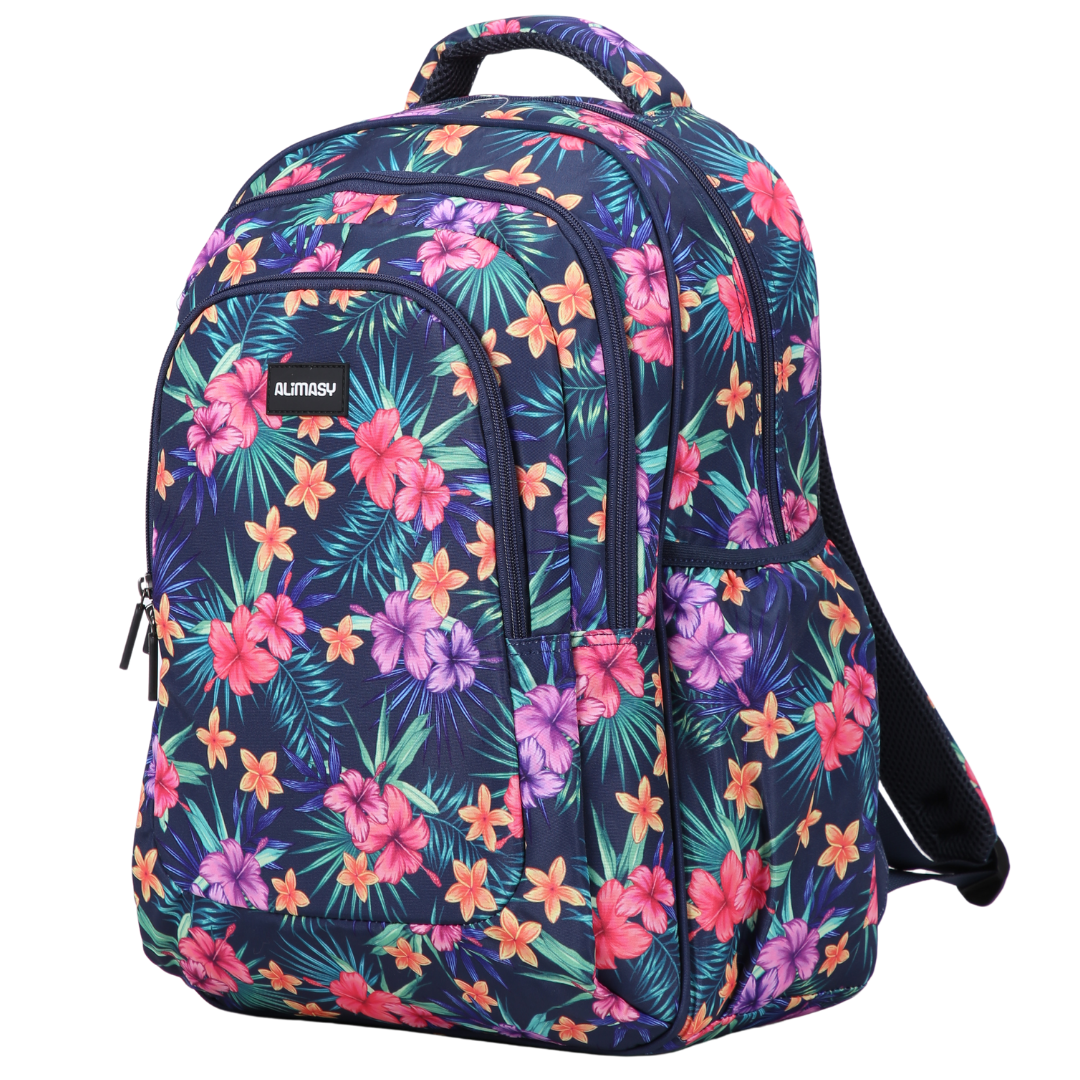 Tropical Flowers & Palms Large Backpack
