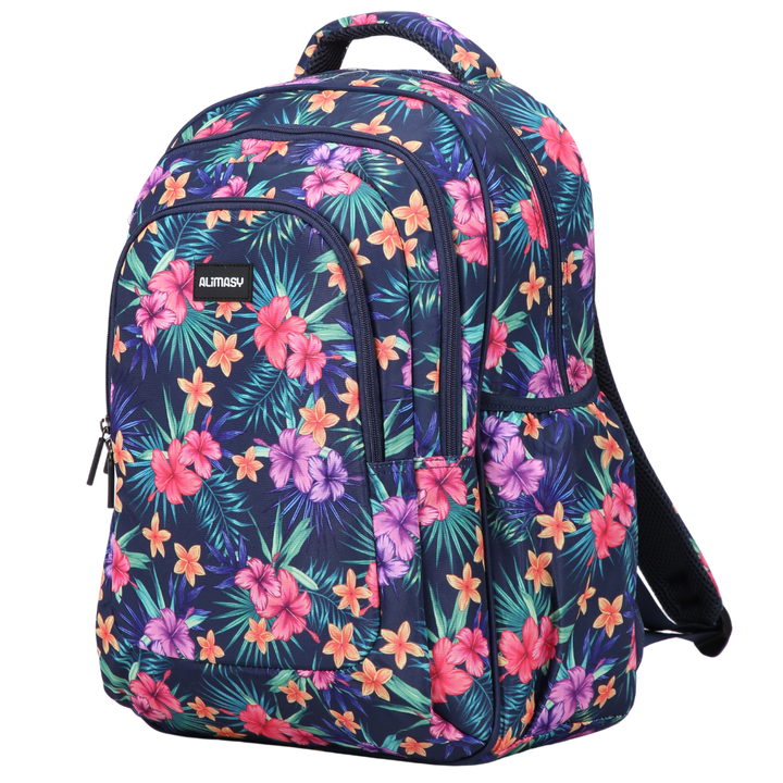 Tropical Flowers & Palms Large Backpack