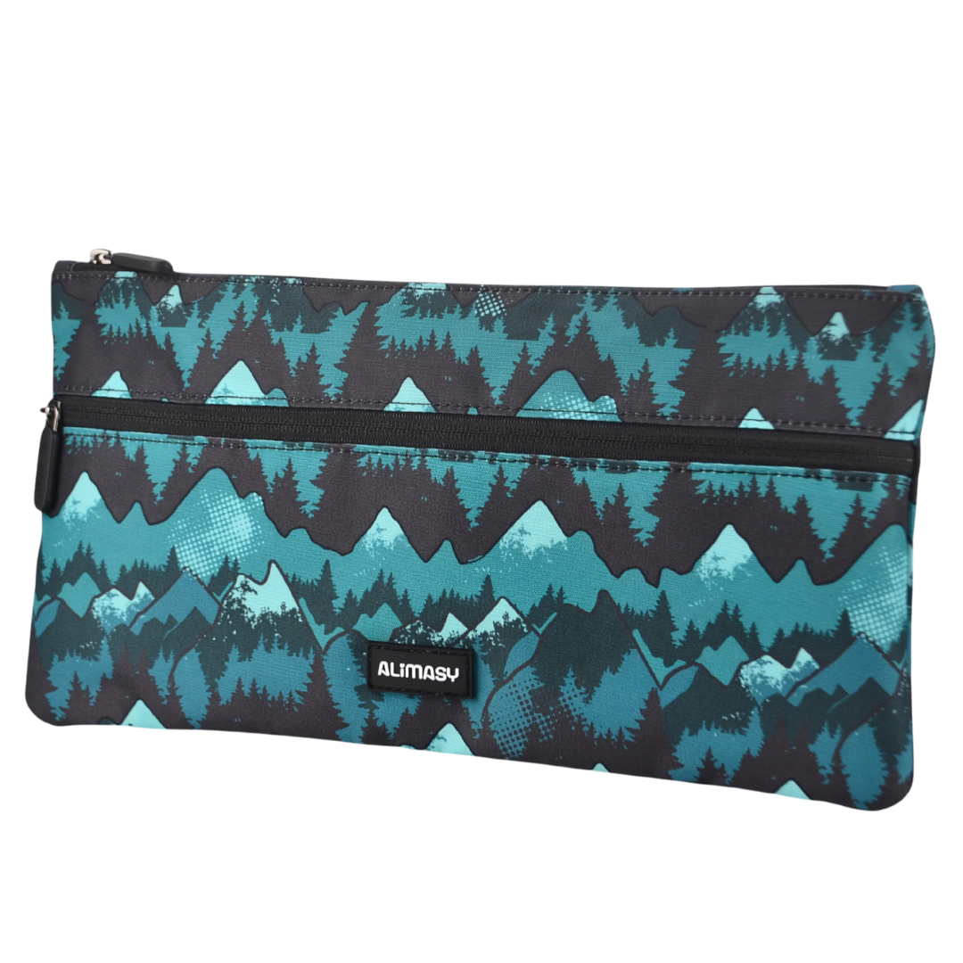 Large School Pencil Case Camo Mountain
