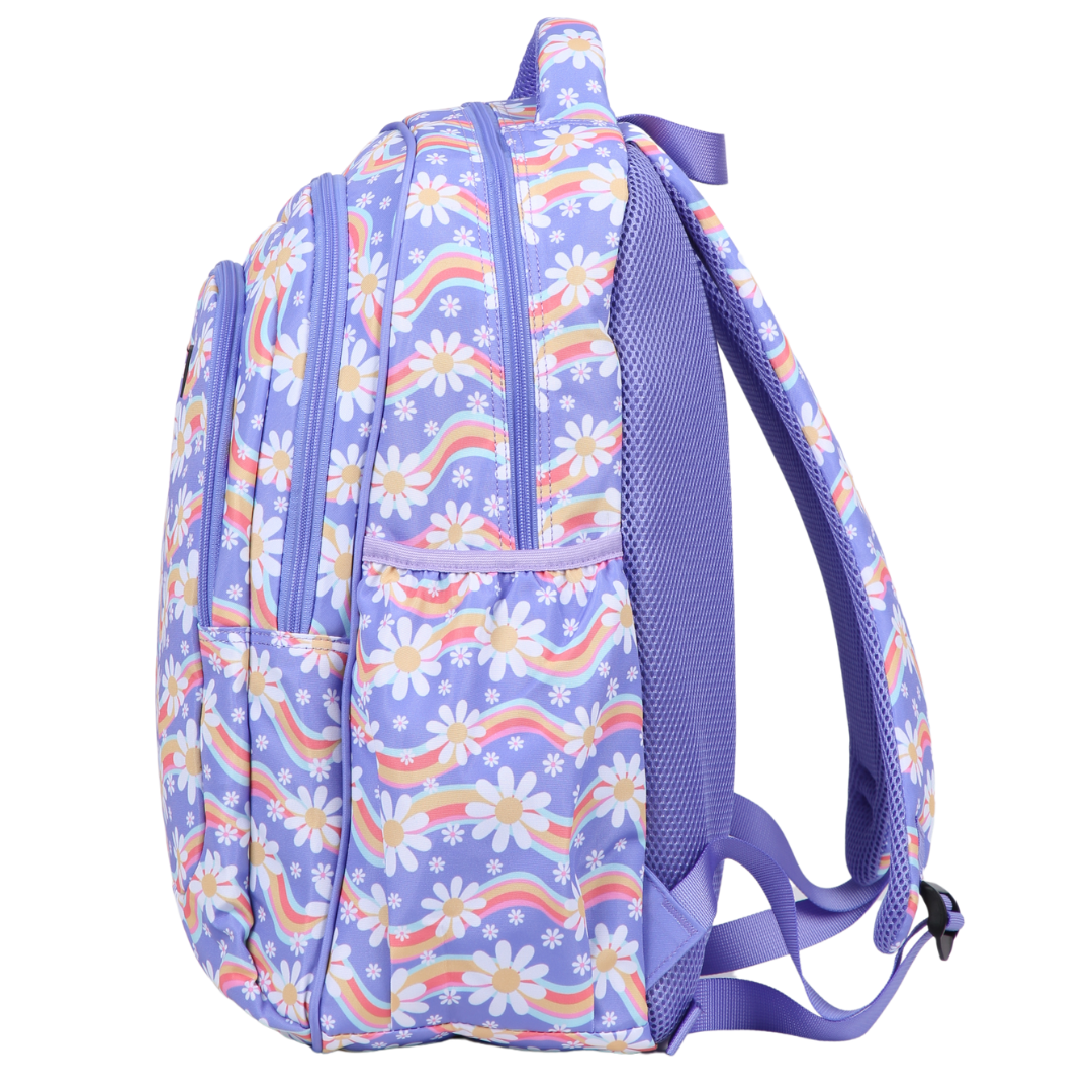 Rainbow Daisy Large School Backpack