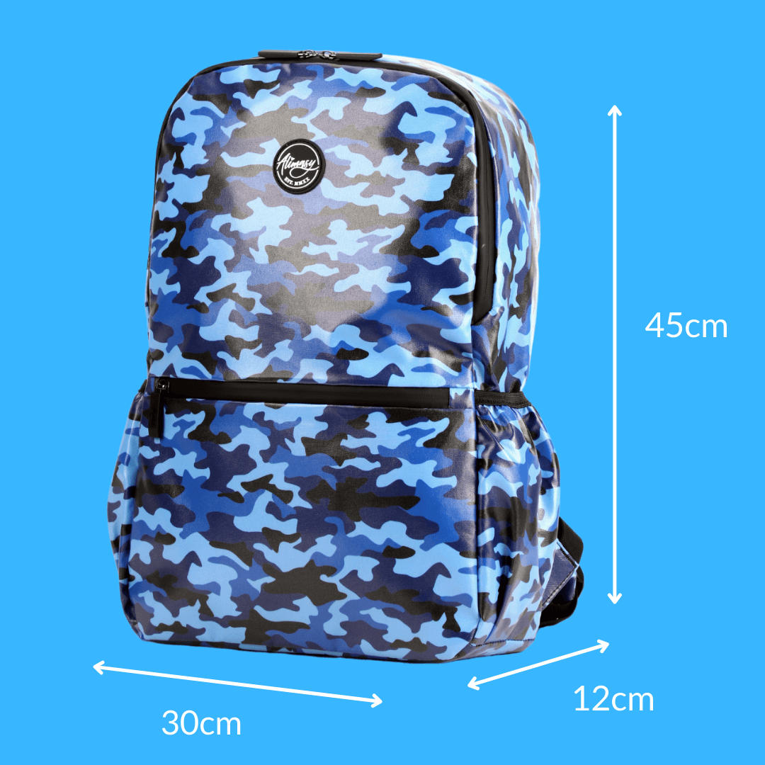 Blue Camo Large Waterproof Backpack - Alimasy