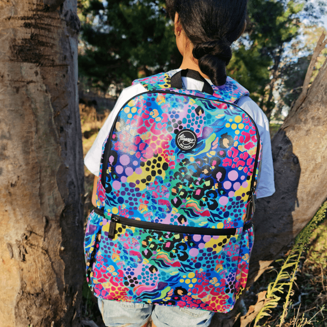 Electric Leopard Large Waterproof Backpack - Alimasy