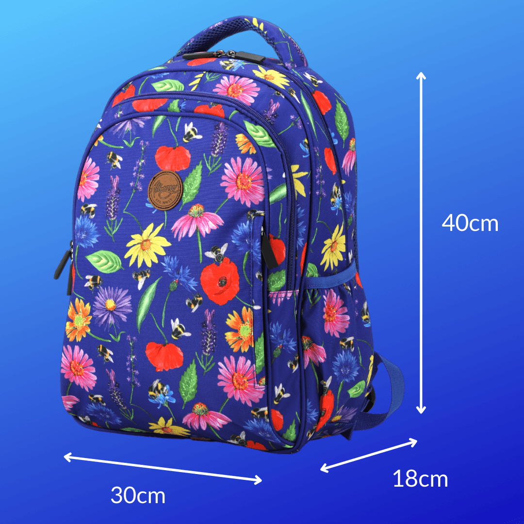 Bees & Wildflowers Midsize Kids Backpack - Alimasy